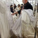 Father of the bride Pat Fitzgerald also picked up some dresses, adding, ""I am just a courier."